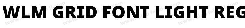 WLM Grid Font Light Regular字体转换